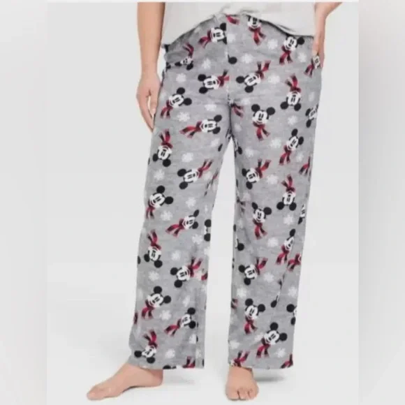 Intimates Sleepwear Womens Holiday Mickey Mouse Fleece